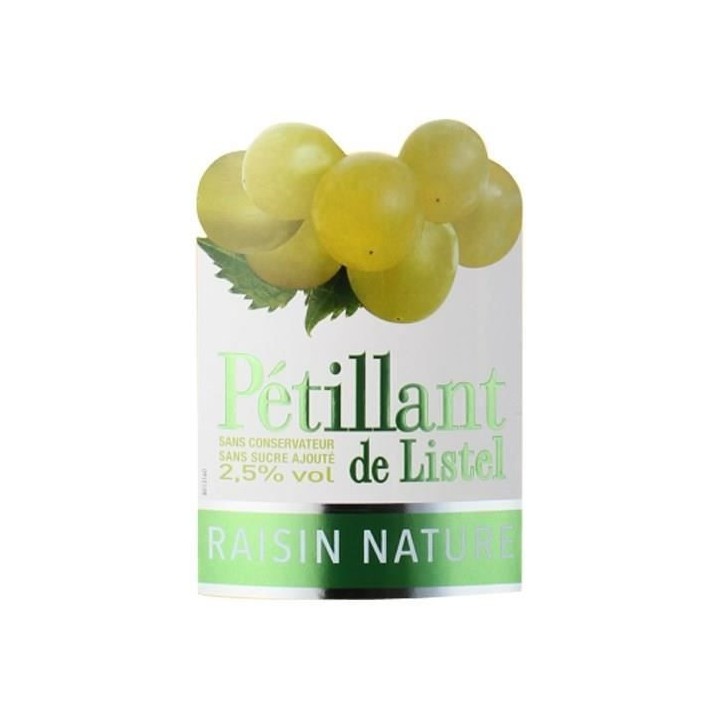 Pestillant de Listel Raisin nature - Effervescent - 75 cl - 3,5°