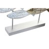 Figurine Décorative DKD Home Decor 65,4 x 9 x 39,5 cm Argenté Bleu Doré Spirales méditerranéen (2 Unités)