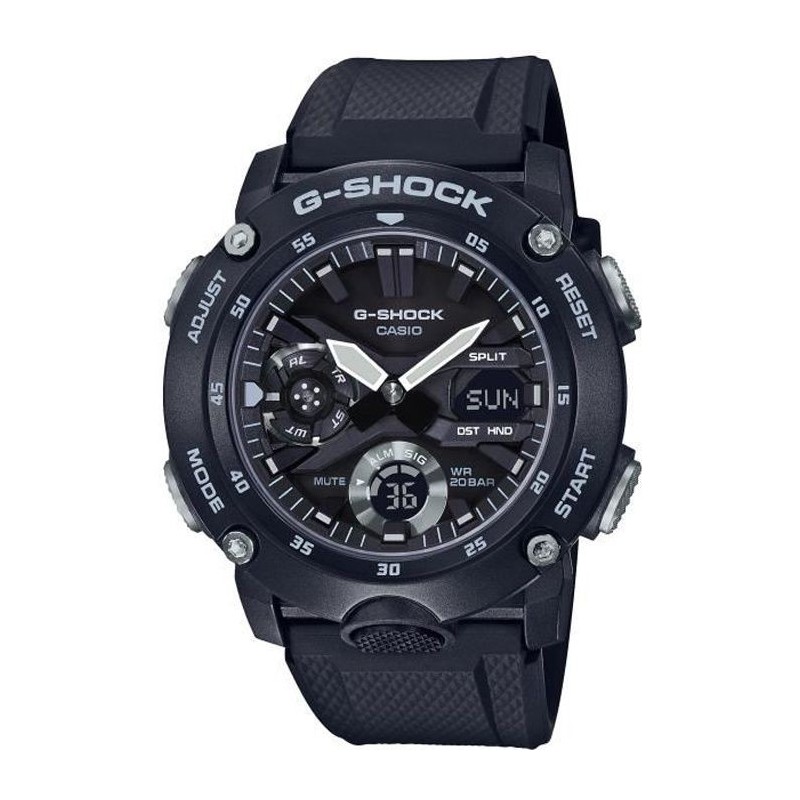 CASIO G-Shock Montre GA-2000S-1AER résistance aux chocs, chrono, compte a rebours, calendrier auto