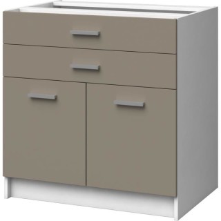 EXTRA Meuble bas de cuisine - 2 Portes et 2 Tiroirs - L 80 x P 60 x H