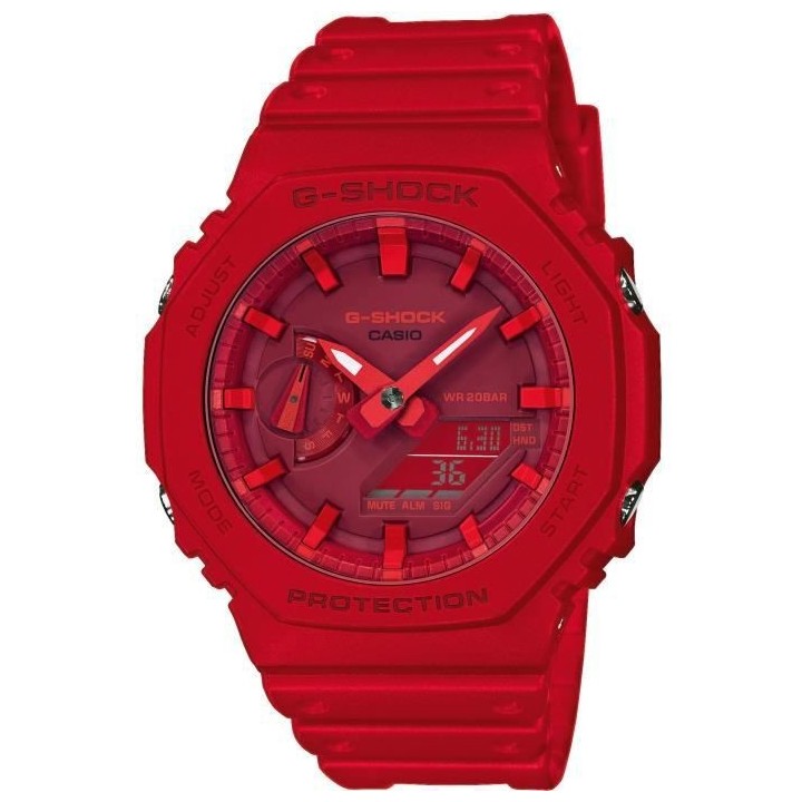 CASIO - G-SHOCK - Montre - Resitante aux chocs - Multifonctions - Roug