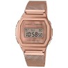 Montre en acier - CASIO - Maille milanaise - Rose gold