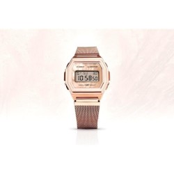 Montre en acier - CASIO - Maille milanaise - Rose gold