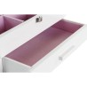 Boîte à bijoux DKD Home Decor 25,5 x 19,5 x 11 cm Verre Blanc Rose clair Bois MDF