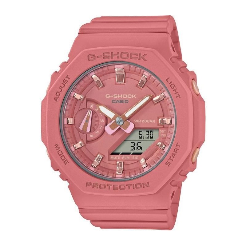 CASIO GMA-S2100-4A2ER Montre Femmes - Quartz - Analogique - Digital - Bracelet plastique - Rose