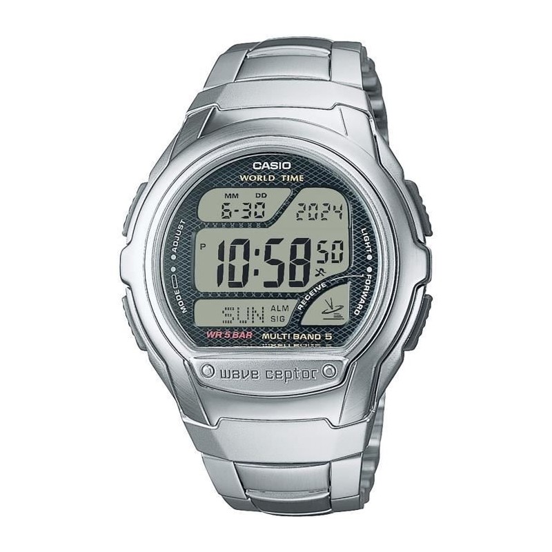 CASIO Montre radio - Multifonctions - Acier