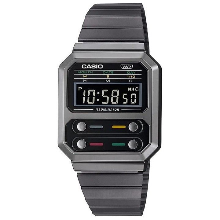 CASIO Montre vintage - Multifonctions - Grise