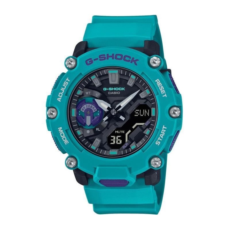 CASIO Montre G-SHOCK - Resitante aux chocs - Multifonctions - Bleu