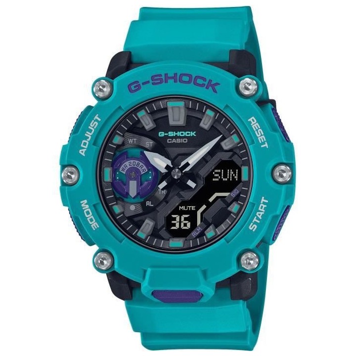 CASIO Montre G-SHOCK - Resitante aux chocs - Multifonctions - Bleu