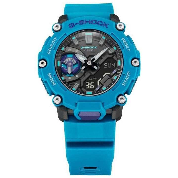 CASIO Montre G-SHOCK - Resitante aux chocs - Multifonctions - Bleu