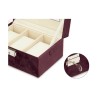 Boîte d'horloge Métal Bordeaux (16 x 8,5 x 11 cm) (6 Unités)