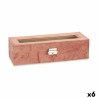 Boîte d'horloge Rose Métal (30,5 x 8,5 x 11,5 cm) (6 Unités)