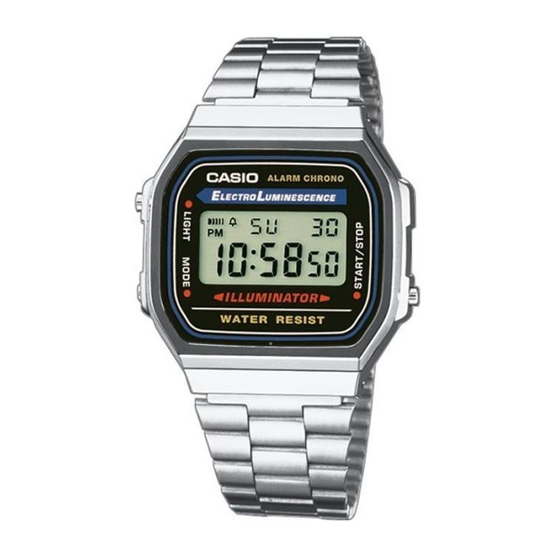 CASIO Montre Quartz Chronographe A168WA1YES Mixte