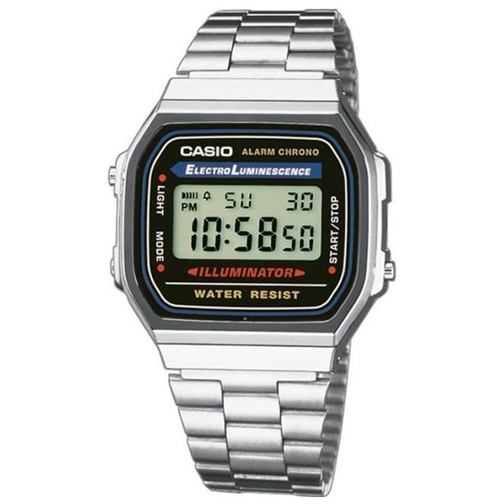 CASIO Montre Quartz Chronographe A168WA1YES Mixte