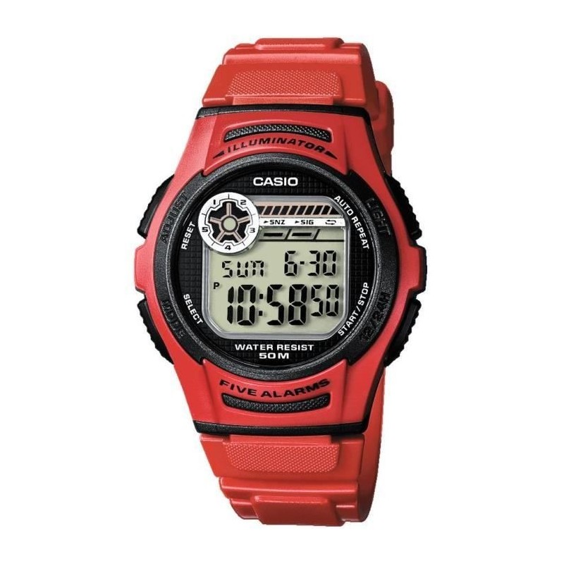 CASIO - Montre en résine - BASIC - Rouge