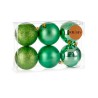 Lot de boules de Noël Vert Plastique Ø 8 cm (24 Unités)