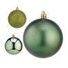 Lot de boules de Noël Vert Plastique Ø 8 cm (24 Unités)