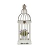 Cage décorative Métal Bois Blanc (16,5 x 46 x 16,5 cm) (6 Unités)