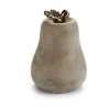 Figurine Décorative Gris Ciment Poire (10 x 14 x 10 cm) (12 Unités)