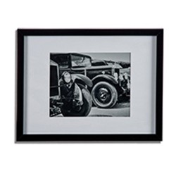 Cadre Voiture Verre Noir Bois (6 Unités) (3 x 33 x 43 cm)