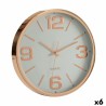 Horloge Murale Verre Plastique (5 x 40,6 x 40,6 cm) (6 Unités)