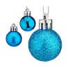 Lot de boules de Noël Ø 3 cm Bleu Plastique (12 Unités)