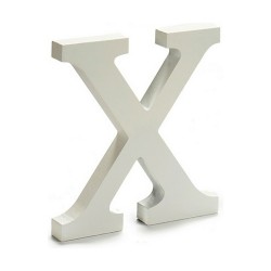 Lettre X Bois Blanc (1,8 x 21 x 17 cm) (12 Unités)