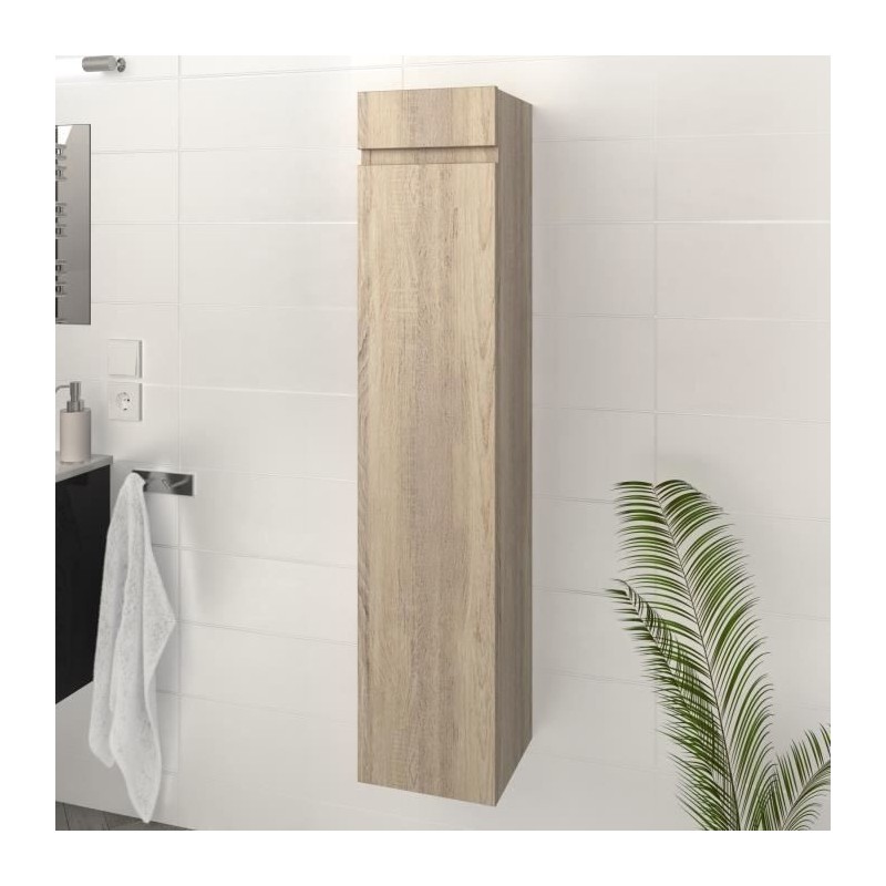 LUNA / LIMA Colonne de salle de bain L 25 cm - Décor chene sonoma