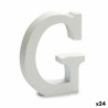 Lettre G Bois Blanc (2 x 16 x 14,5 cm) (24 Unités)