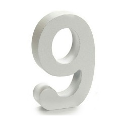 Numéro 9 Bois Blanc (2 x 16 x 14,5 cm) (24 Unités)