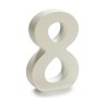 Numéro 8 Bois Blanc (2 x 16 x 14,5 cm) (24 Unités)