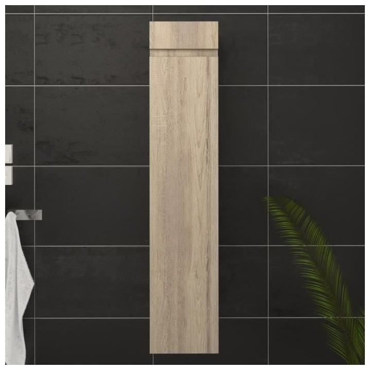 LUNA / LIMA Colonne de salle de bain L 25 cm - Décor chene sonoma