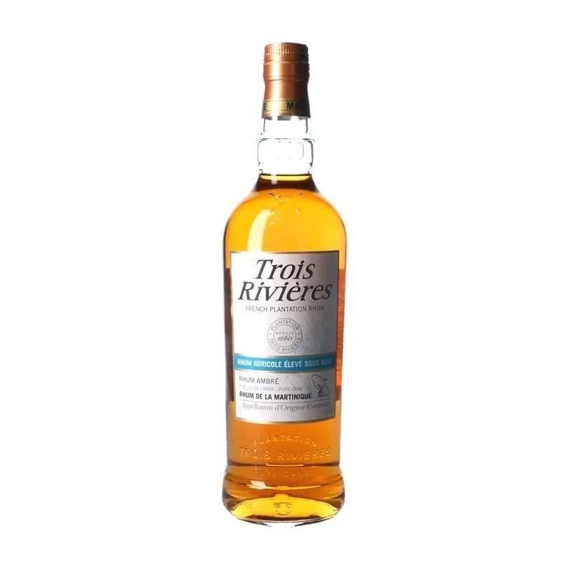 Rhum Trois Rivieres ambré 40° 70cl