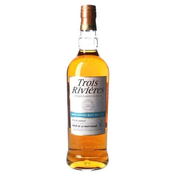 Rhum Trois Rivieres ambré 40° 70cl
