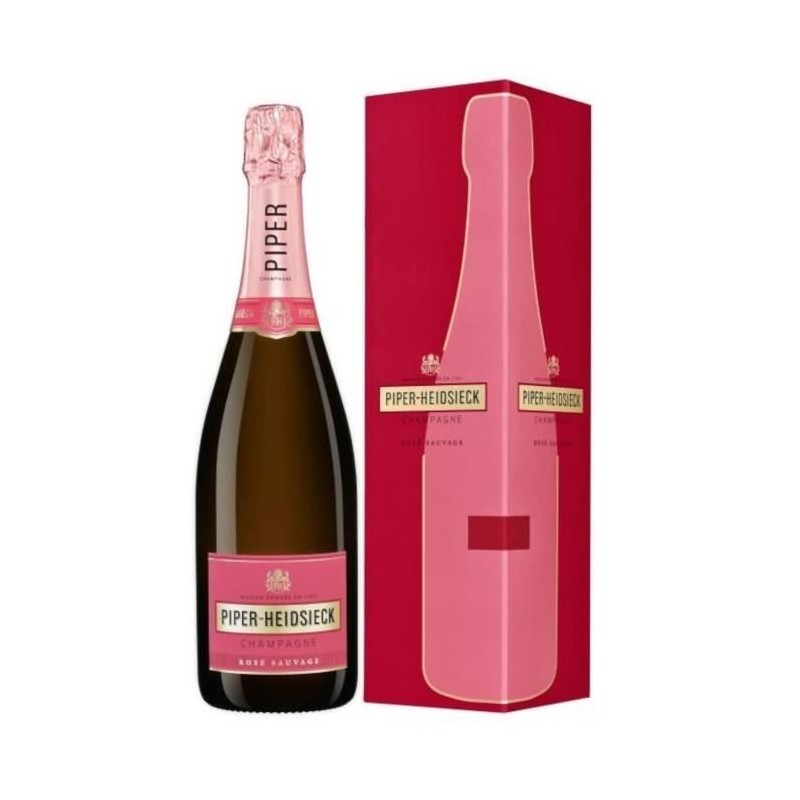 Champagne Piper Heidsieck Rosé Sauvage avec étui - 75 cl