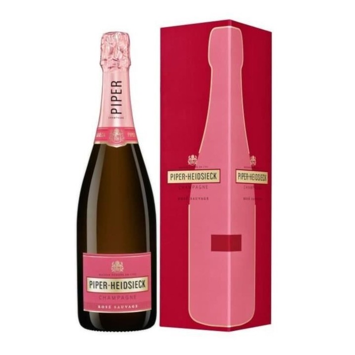 Champagne Piper Heidsieck Rosé Sauvage avec étui - 75 cl