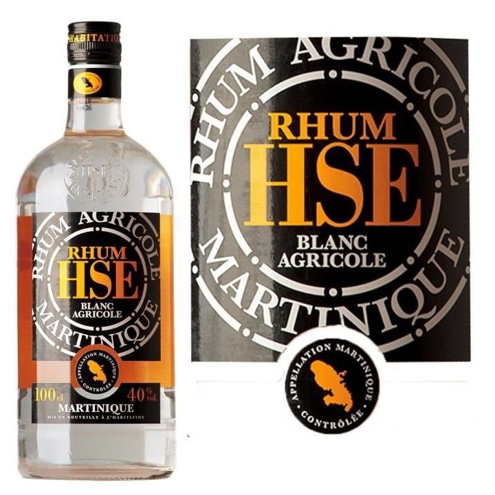 Rhum HSE Blanc 40° 100cl Habitation Saint Etienne