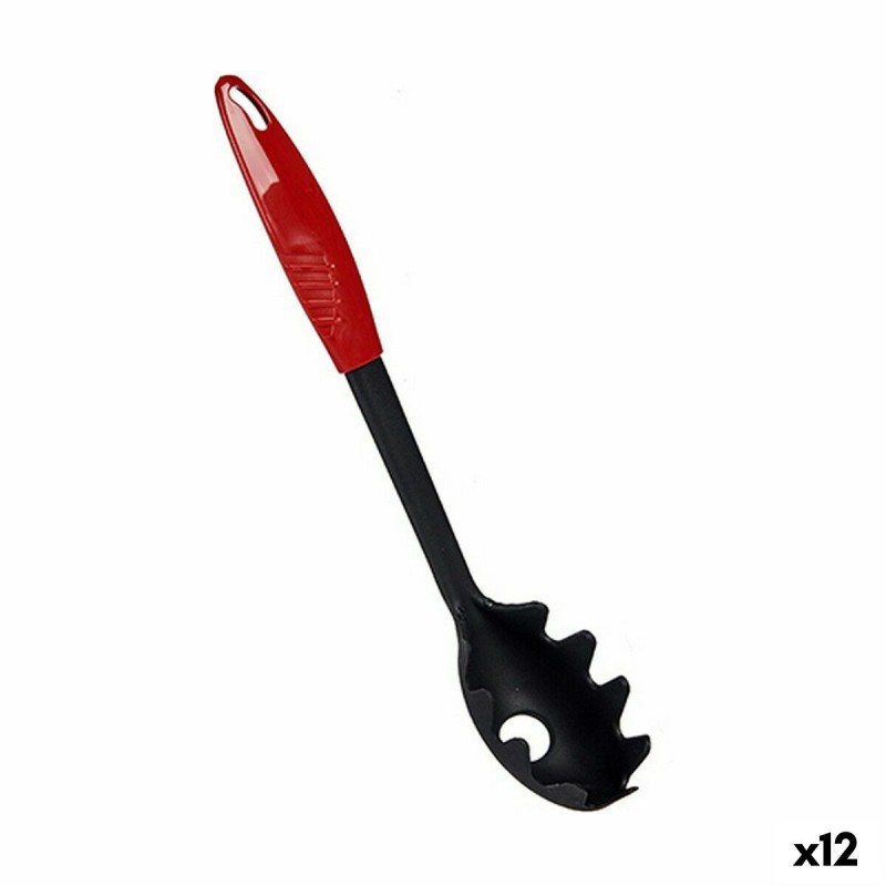 Cuillère de service pour les pâtes Plastique Rouge Noir (5,5 x 30,5 x 5,5 cm) (12 Unités)