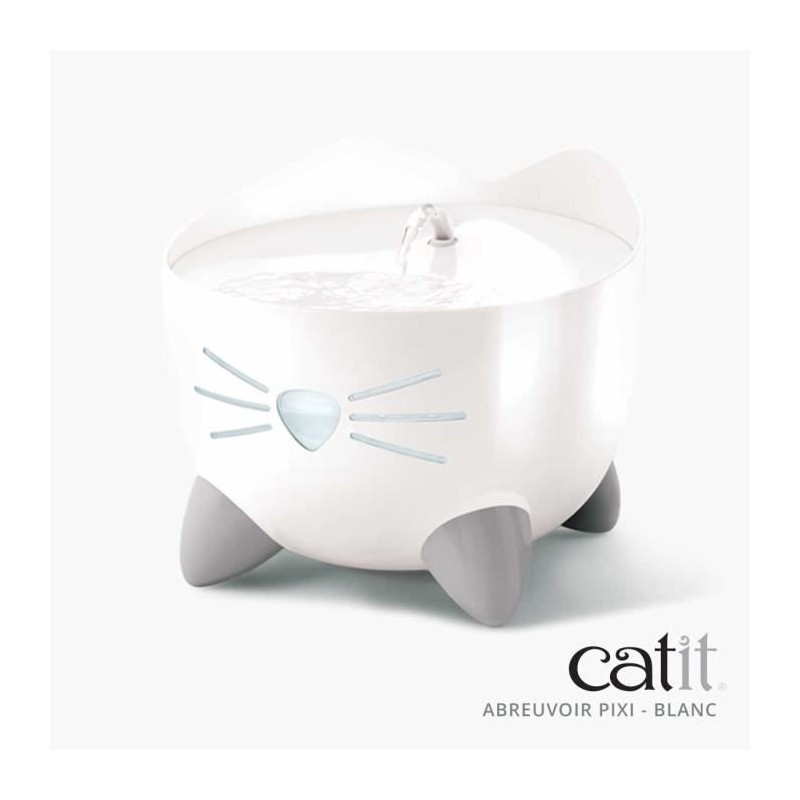 CAT IT Fontaine a eau automatique pour chat - 2,5 L - Blanc