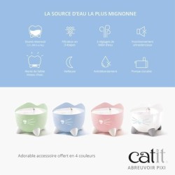 CAT IT Fontaine a eau automatique pour chat - 2,5 L - Rose