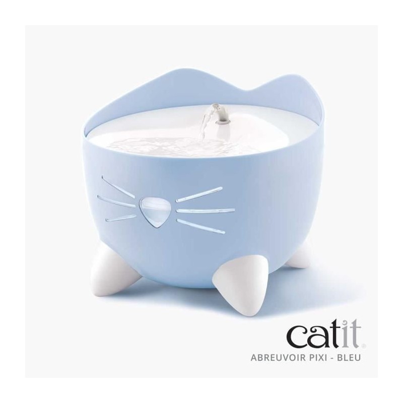 CAT IT Fontaine a eau automatique pour chat - 2,5 L - Bleu