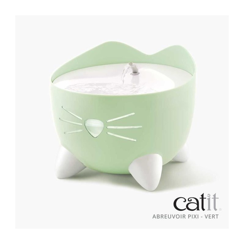 CAT IT Fontaine a eau automatique pour chat - 2,5 L - Vert