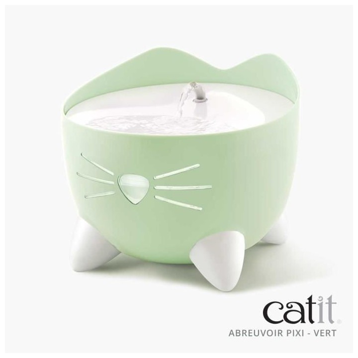 CAT IT Fontaine a eau automatique pour chat - 2,5 L - Vert