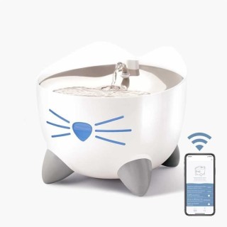 CAT IT Fontaine a eau connectée pour chat - 2L (Acier inox, stérilis