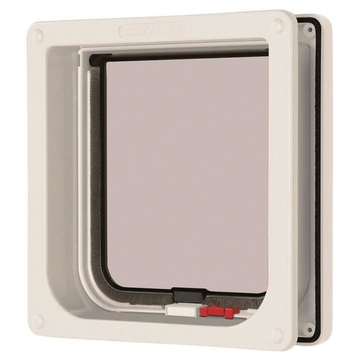 KERBL Chatiere 2 voies CatMate avec tunnel 50 mm - Blanc