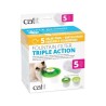 CAT IT Pack de 5 filtres a triple action pour abreuvoir - Blanc - Pour chat