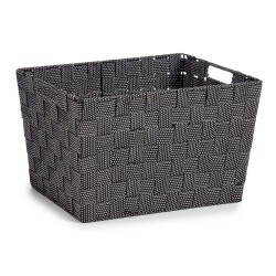 Panier Noir Tissu 10 L (25 x 20 x 35 cm) (12 Unités)