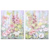 Cadre DKD Home Decor Fleurs 80 x 3 x 100 cm Shabby Chic (2 Unités)