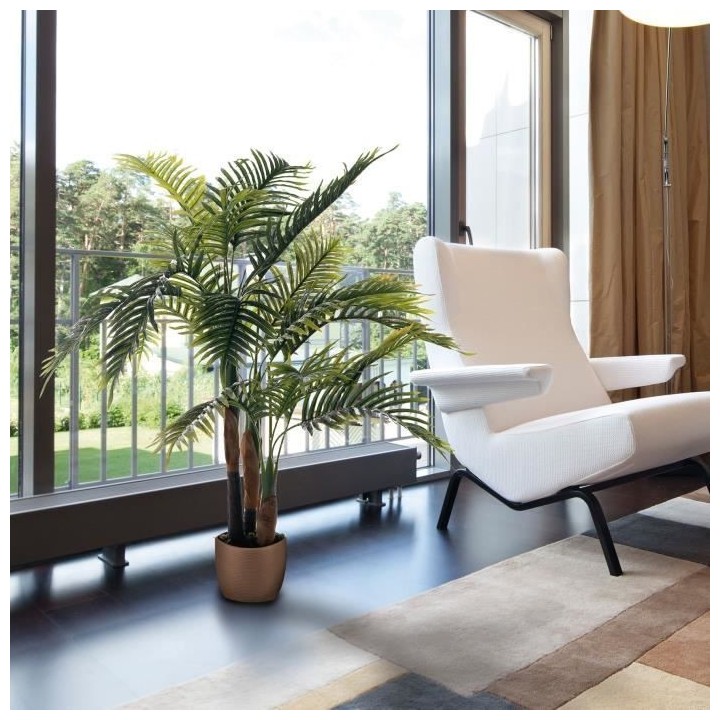 CATRAL - Plante verte artificielle palmier - 120cm