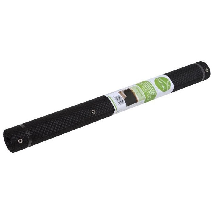 CATRAL - Brise-vue balcony rattan luxe 0.9x3m noir